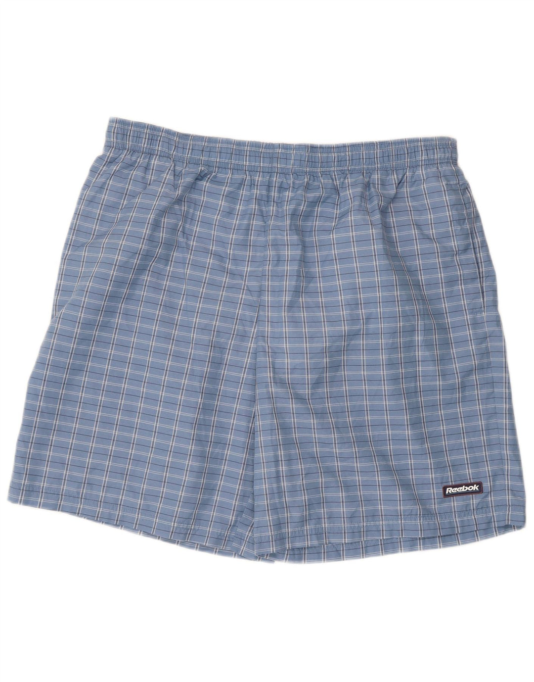 Reebok Pantalones cortos deportivos para hombre 2XL Azul Check Poliéster