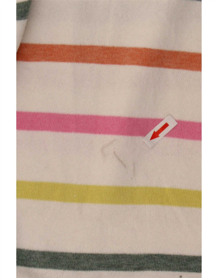 Joules Sudadera con Cuello y Botones para Mujer UK 10 Small White Stripes