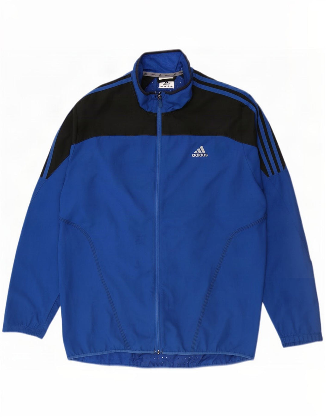 Adidas Hombre Chándal Top Chaqueta Grande Azul Colorblock Poliéster
