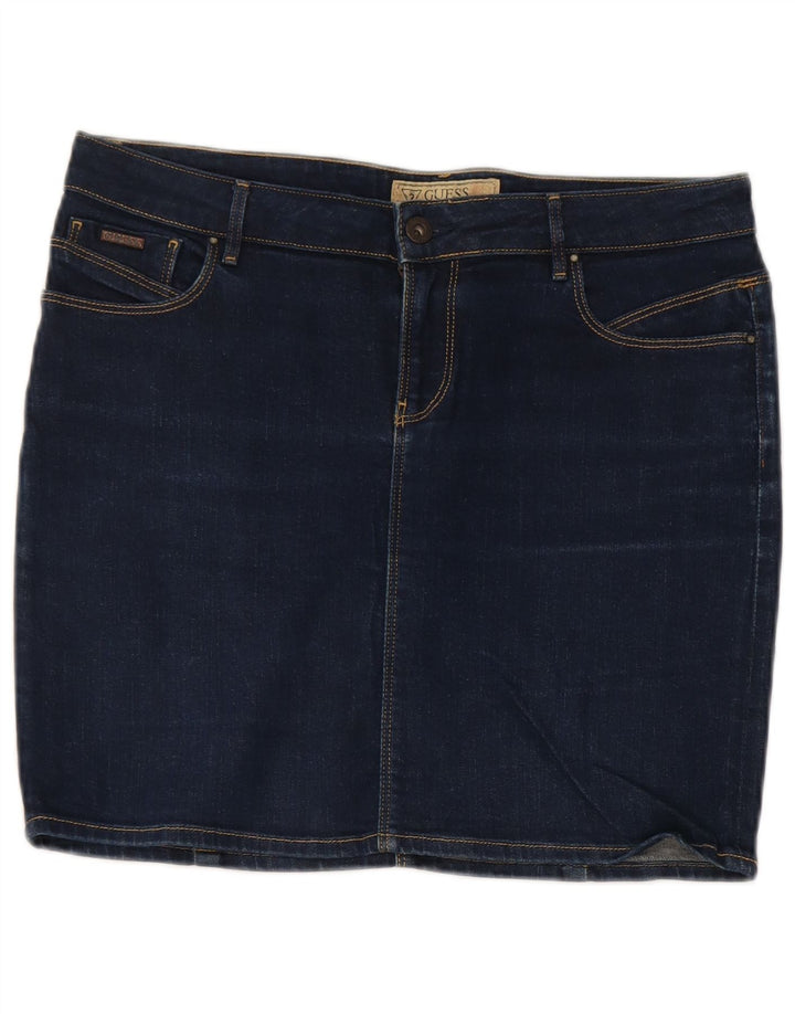 Minifalda Guess Mujer W29 Algodón Azul Medio