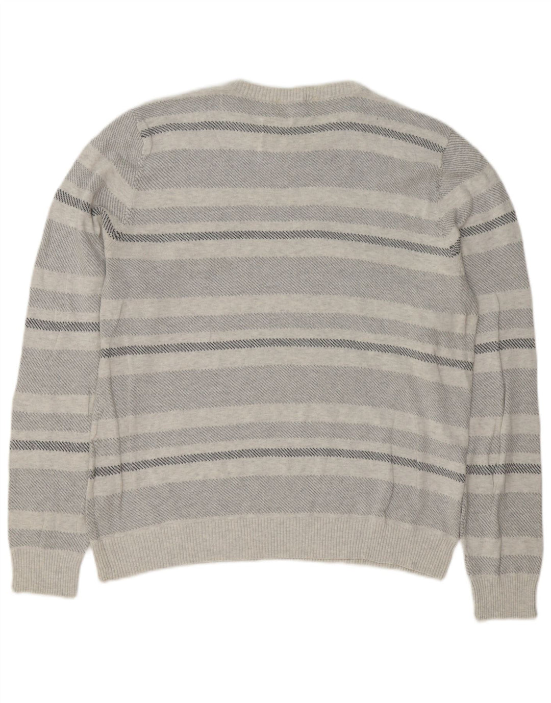 Marks & Spencer Jersey de cuello redondo azul Harbor para hombre, talla grande, gris