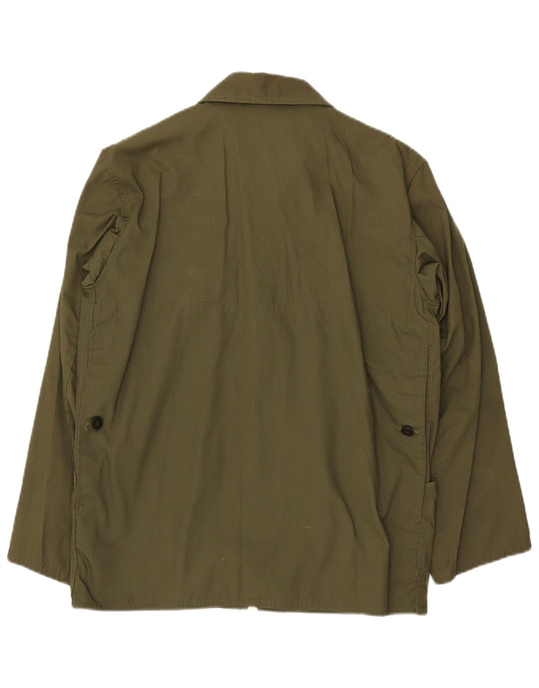 VINTAGE Chaqueta utilitaria para hombre Reino Unido 36 Poliéster caqui pequeño