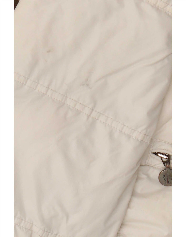 Moncler Chaqueta acolchada con gráfico para niña 9-10 años Poliamida color block blanco