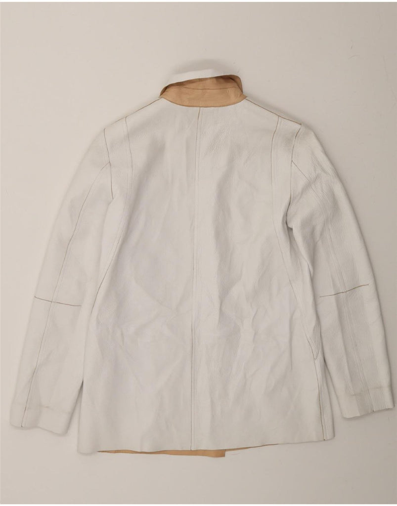 SALVATORE FERRAGAMO Womens Reversible Jacket IT 42 Medium Brown Leather Vintage Salvatore Ferragamo and Second-Hand Salvatore Ferragamo from Messina Hembry 