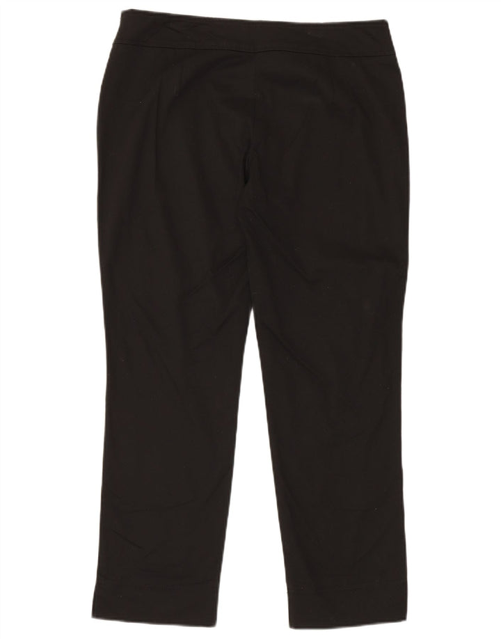 ROCCOBAROCCO Pantalones casuales rectos para mujer IT 46 Large W34 L26 Negro