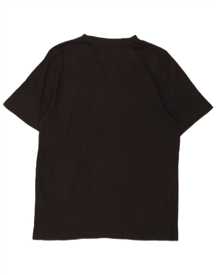 KAPPA Camiseta gráfica para hombre Top grande de algodón negro