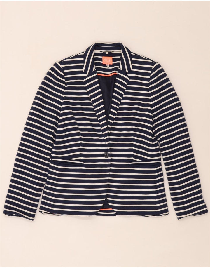 Joules Chaqueta tipo blazer con 1 botón para mujer UK 10 Small Azul marino a rayas