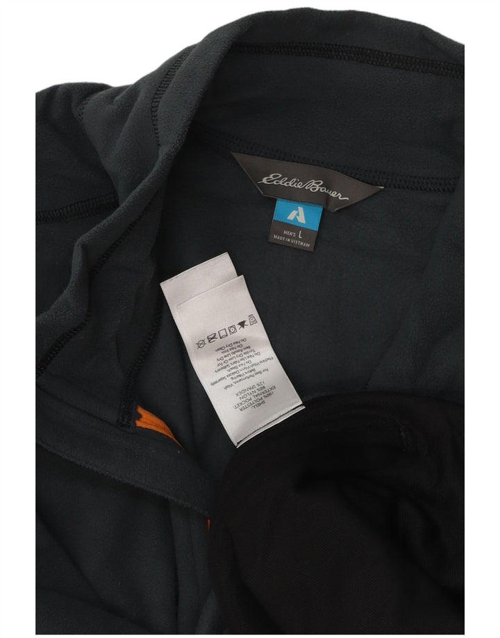 EDDIE BAUER Chaqueta polar para hombre UK 40 Large Azul Colorblock Nylon