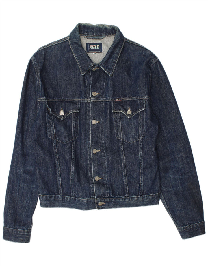 RIFLE Chaqueta vaquera para mujer UK 18 XL Algodón azul marino