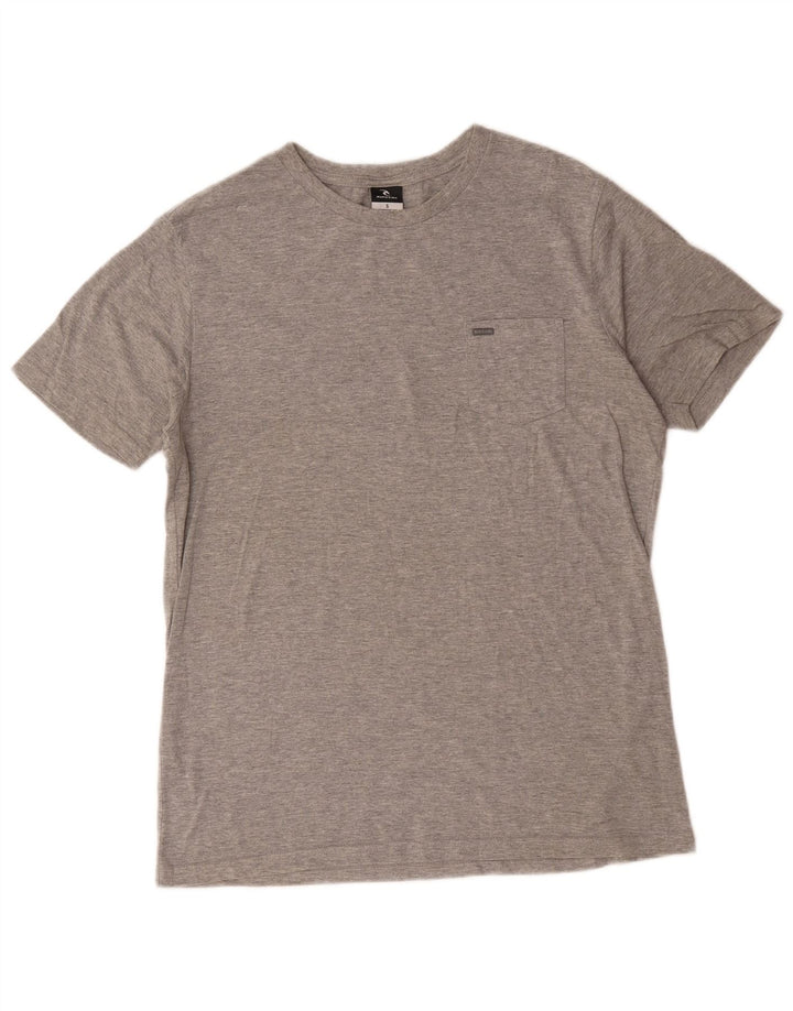 Rip Curl - Camiseta para hombre, talla pequeña, algodón moteado gris