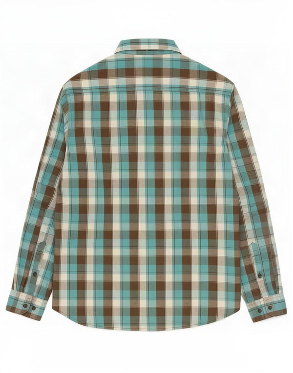 Camisa Lee para hombre de algodón a cuadros azules grandes