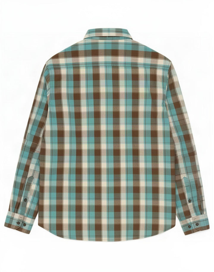 Camisa Lee para hombre de algodón a cuadros azules grandes