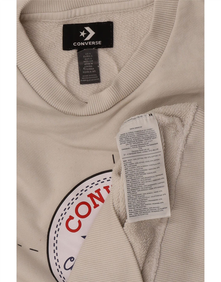 Converse Hombre Chuck Taylor Graphic Sudadera Jumper Algodón Beige Medio