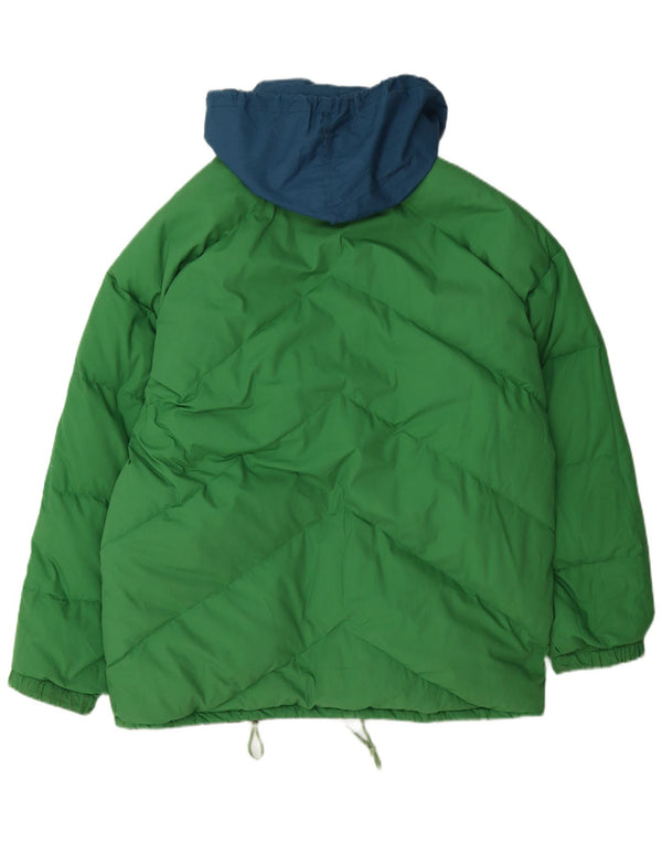 Astrolabio Chaqueta acolchada con capucha para hombre UK 38 Medium Green Colourblock