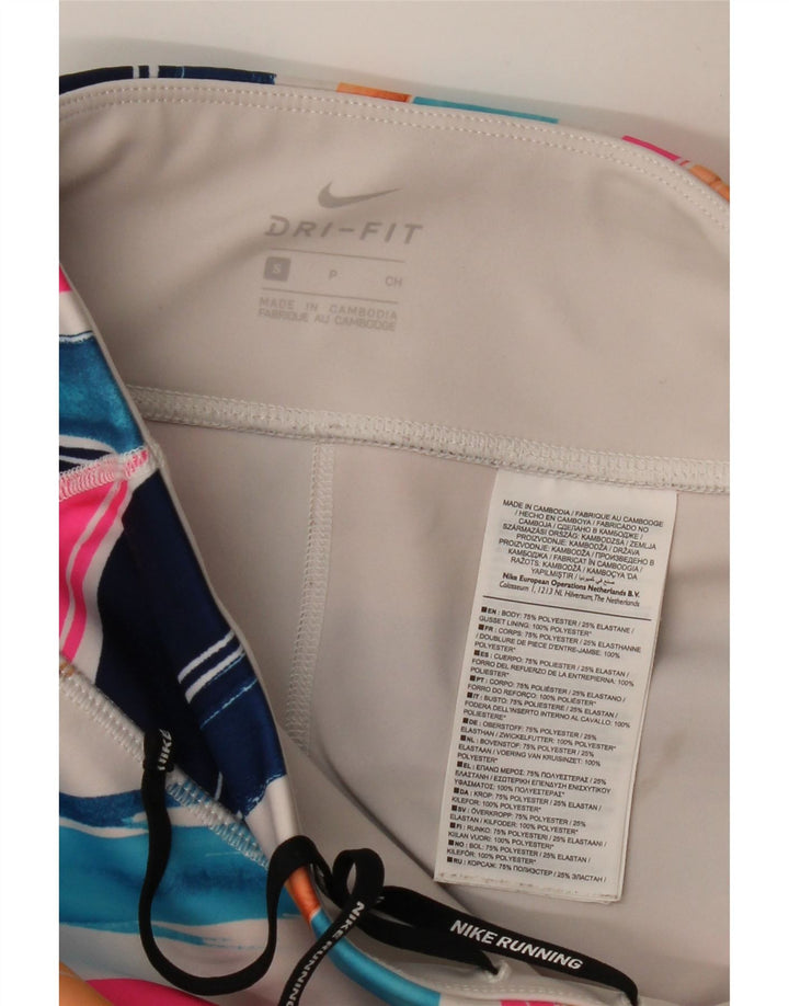 Nike Leggings Dri Fit para mujer UK 8 Small Poliéster a rayas multicolor