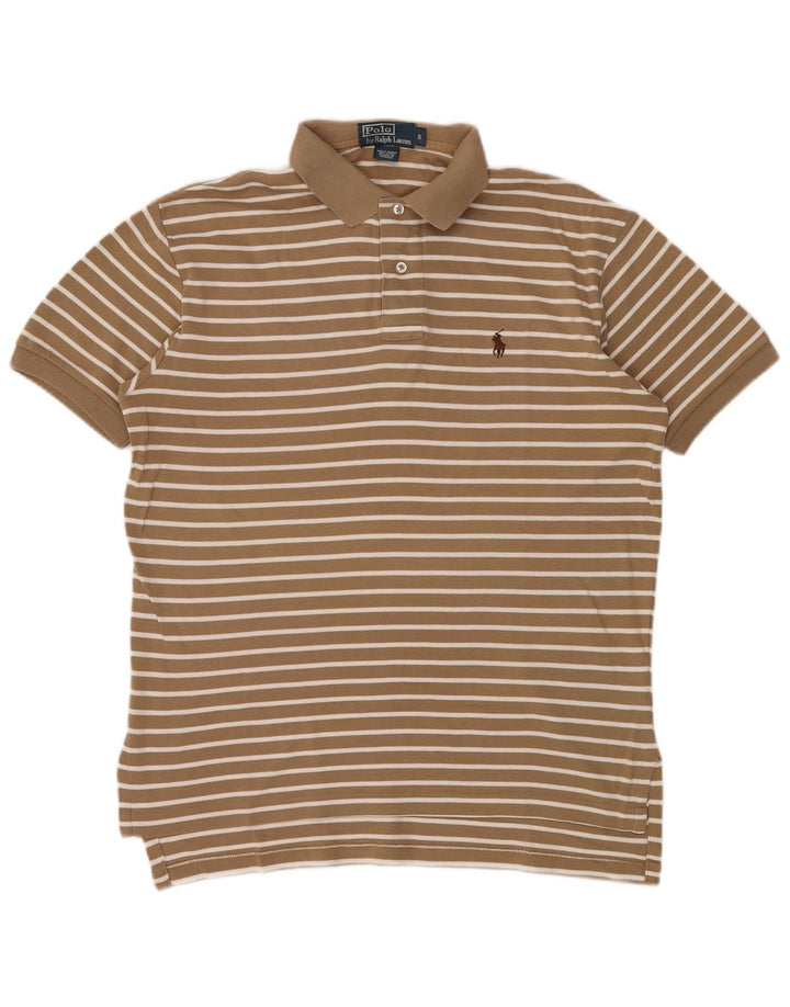 Polo Ralph Lauren Polo para hombre pequeño de algodón a rayas marrón