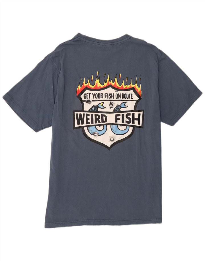 Weird Fish Camiseta gráfica para hombre Top XL Algodón azul