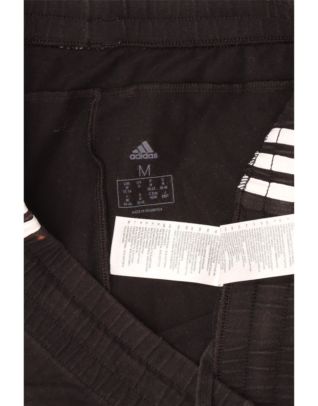 ADIDAS Pantalones cortos deportivos para mujer Reino Unido 12/14 Mediano Negro Algodón