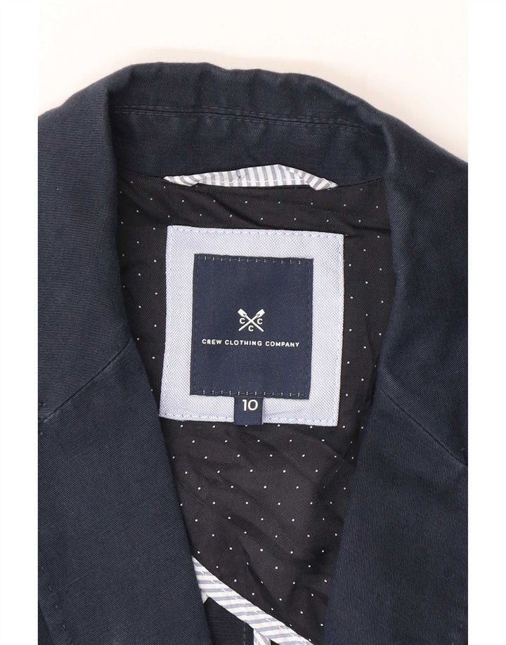 Crew Clothing Chaqueta Blazer de 2 Botones para Mujer UK 10 Small Azul Marino Lino