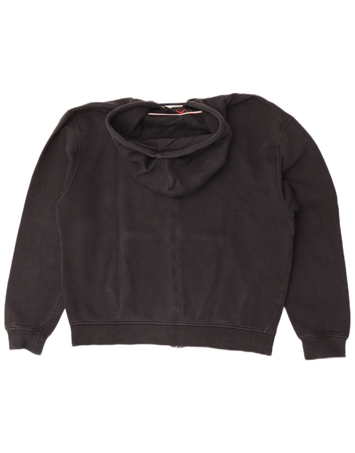 Jordan - Sudadera con capucha y cremallera para hombre, tamaño mediano, algodón negro