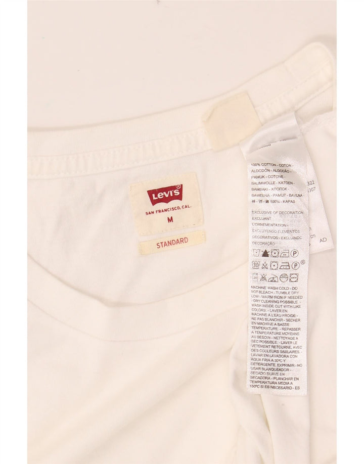 LEVI'S Mens Standard T-Shirt Top Medium White Cotton