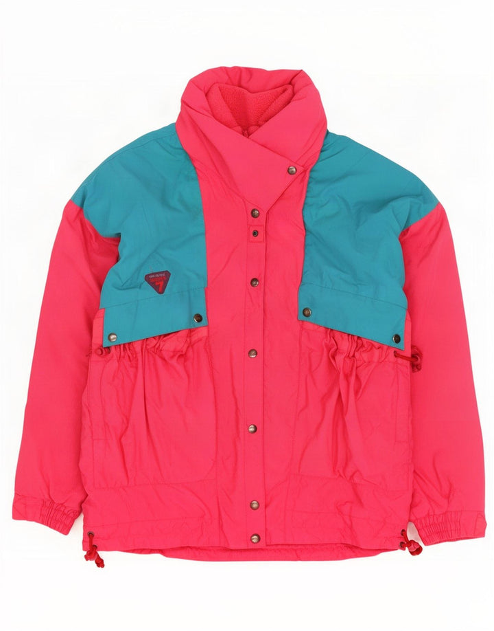 Chaqueta de esquí extragrande para mujer Degre 7 IT 44 Poliamida color block rosa medio