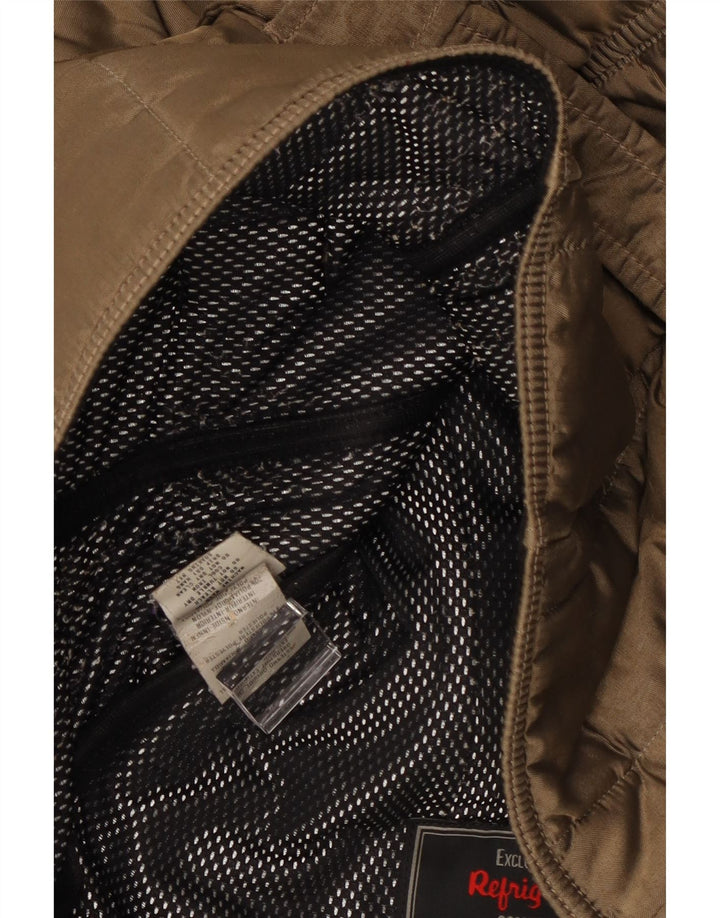 Refrigiwear Chaqueta acolchada con capucha para mujer UK 14 Poliamida marrón medio