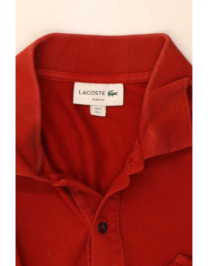 Lacoste Polo Slim Fit para Hombre Talla 5 Grande Rojo