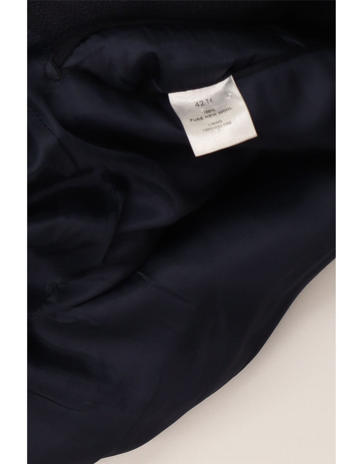 Vintage hombre abrigo Reino Unido 42 XL lana azul marino