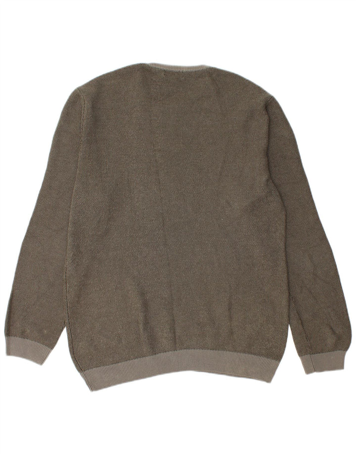 Calvin Klein Jersey con cuello redondo para hombre de algodón gris medio