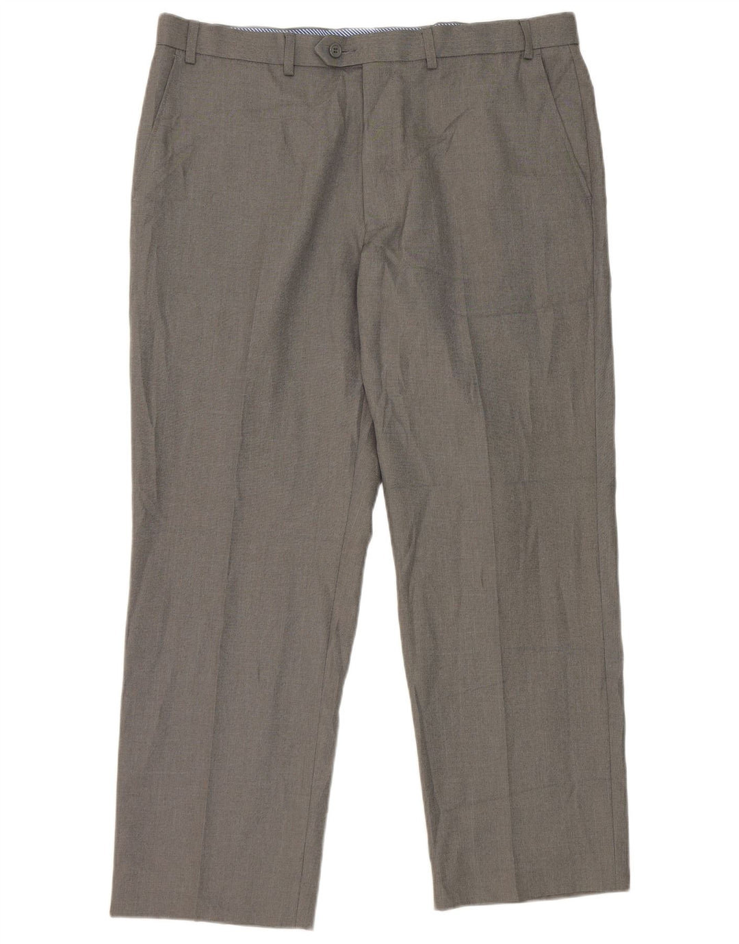 Marks & Spencer Pantalón de traje recto para hombre W38 L29 Poliéster gris