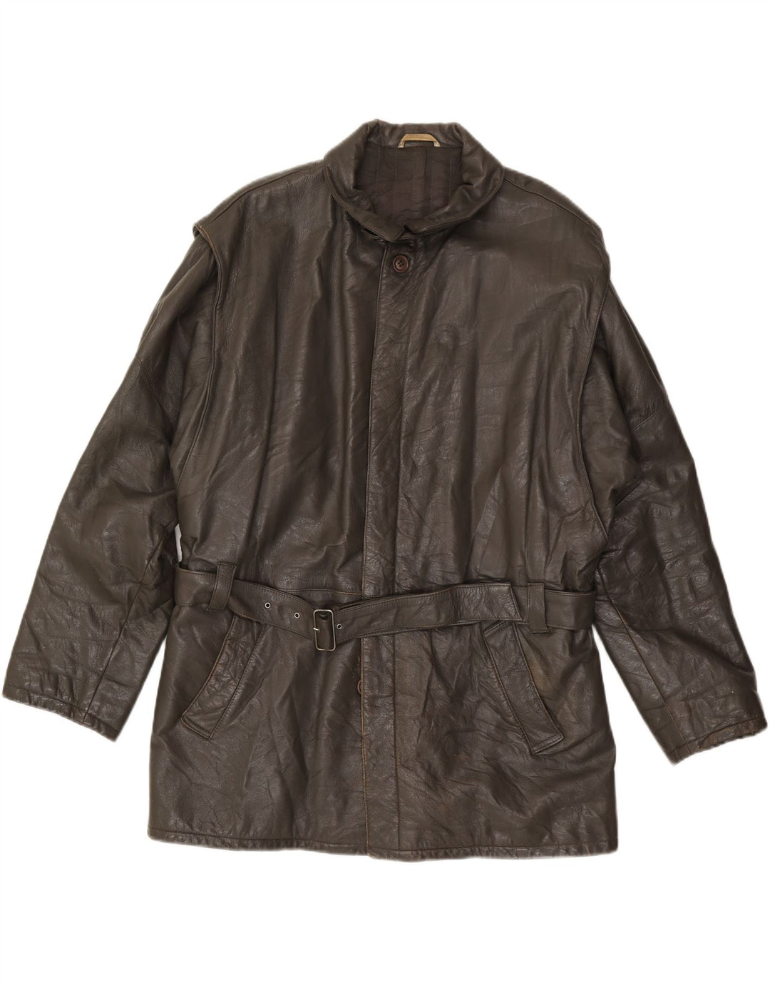 PICCINI Chaqueta de cuero para hombre IT 54 2XL Cuero marrón