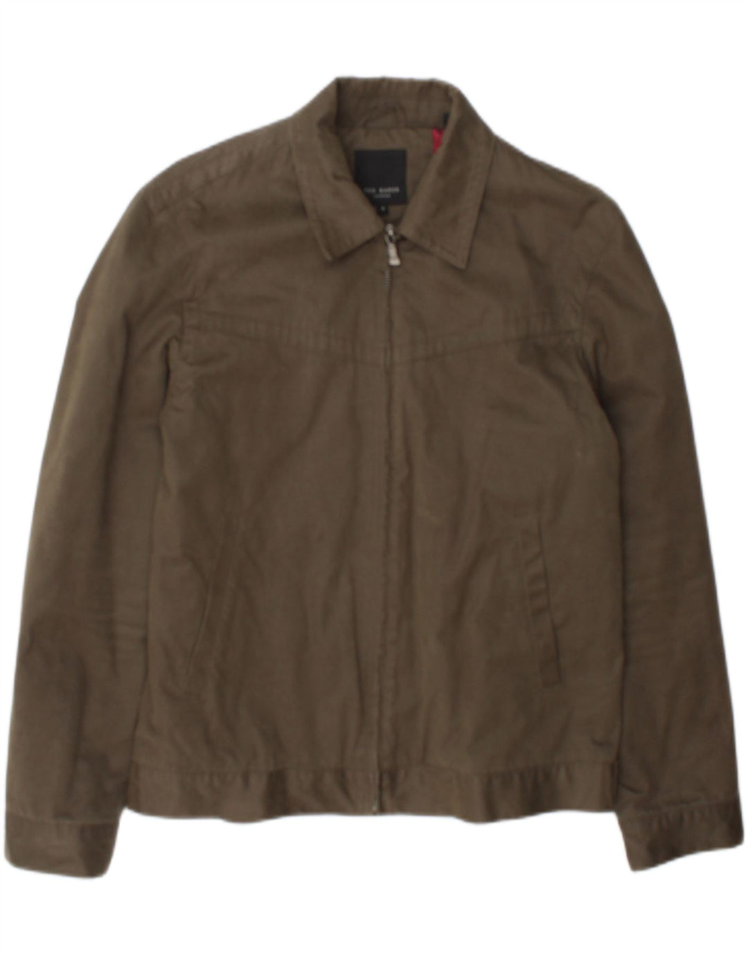 Ted Baker Chaqueta Bomber para Hombre Talla 3 Mediana Algodón Caqui