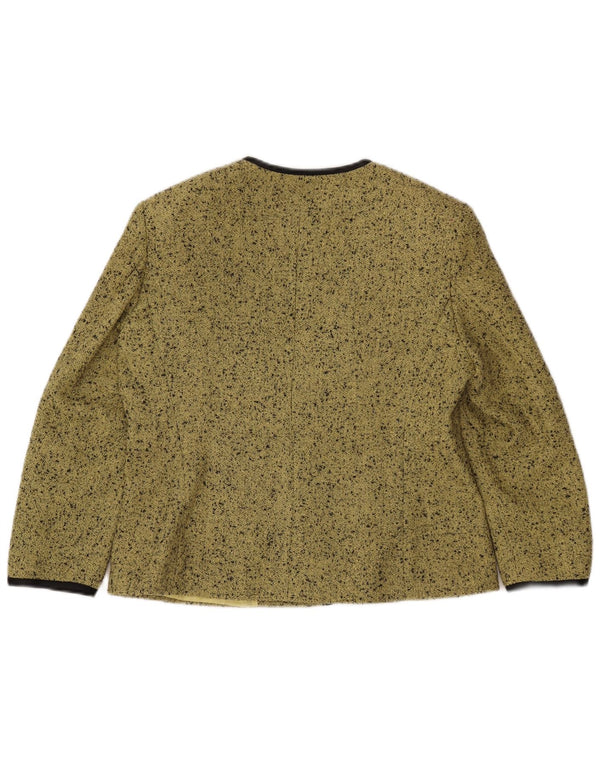 DELIA FERRARI Chaqueta tipo blazer de manga 3/4 extragrande para mujer IT 41 Small Green