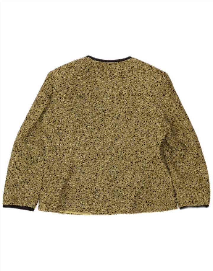 DELIA FERRARI Chaqueta tipo blazer de manga 3/4 extragrande para mujer IT 41 Small Green