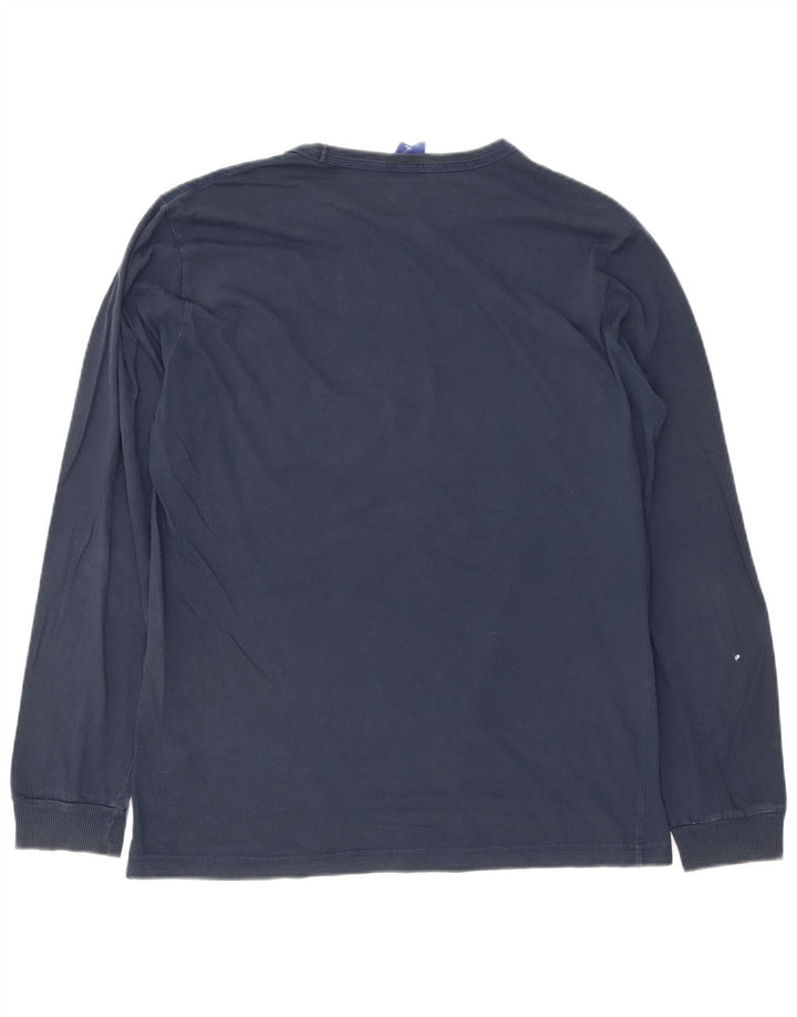 Champion Top gráfico de manga larga para hombre, talla grande, azul marino
