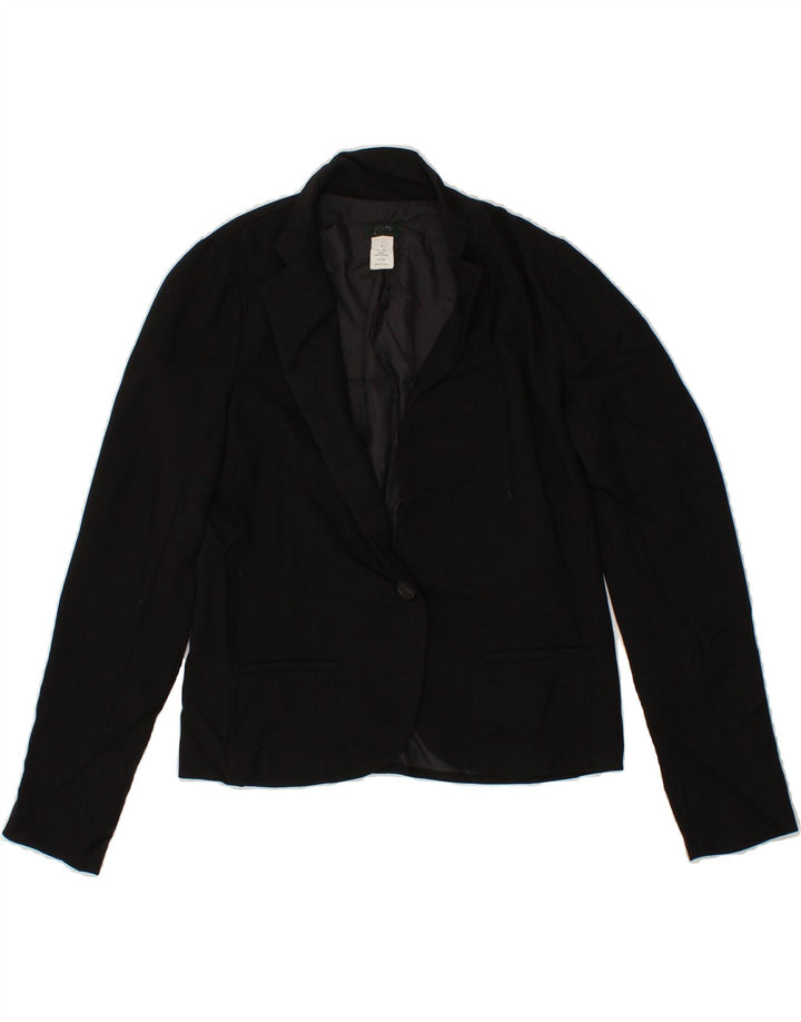 J. CREW Womens 1 Button Blazer Jacket US 4 Small Black Wool Vintage J. Crew and Second-Hand J. Crew from Messina Hembry 