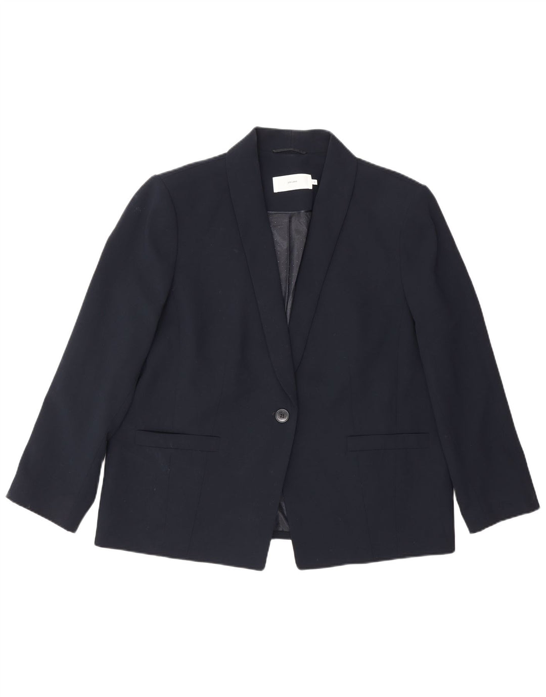 John Lewis Chaqueta tipo blazer con 1 botón para mujer UK 40 XL Poliéster azul marino