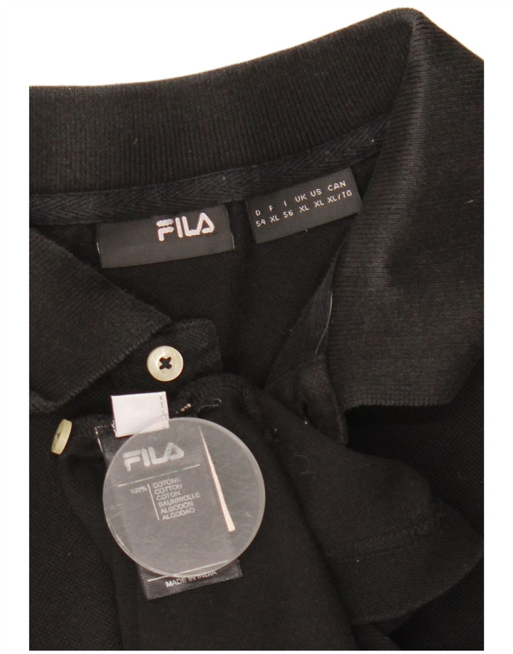 Fila Polo Hombre XL Algodón Negro