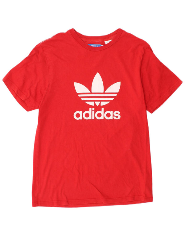 Adidas - Camiseta gráfica para hombre, color rojo medio, algodón