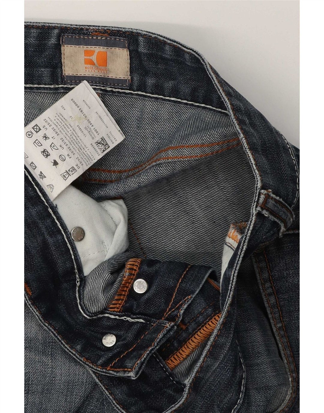 Vaqueros Hugo Boss Hombre Rectos W33 L32 Algodón Azul
