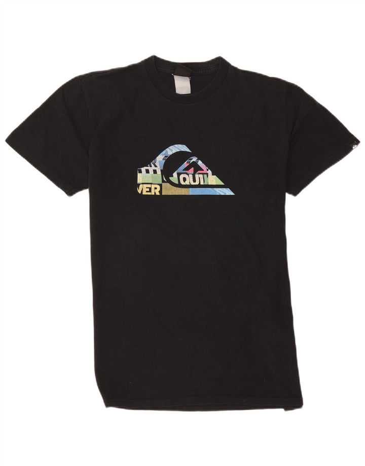Quiksilver - Camiseta gráfica para hombre, talla pequeña, color negro
