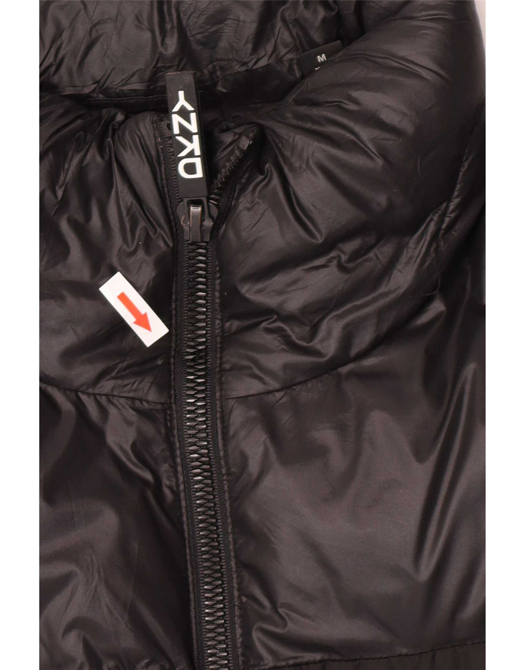 Dkny Chaqueta Acolchada Estampada Para Hombre UK 38 Mediana Nylon Color Block Negro