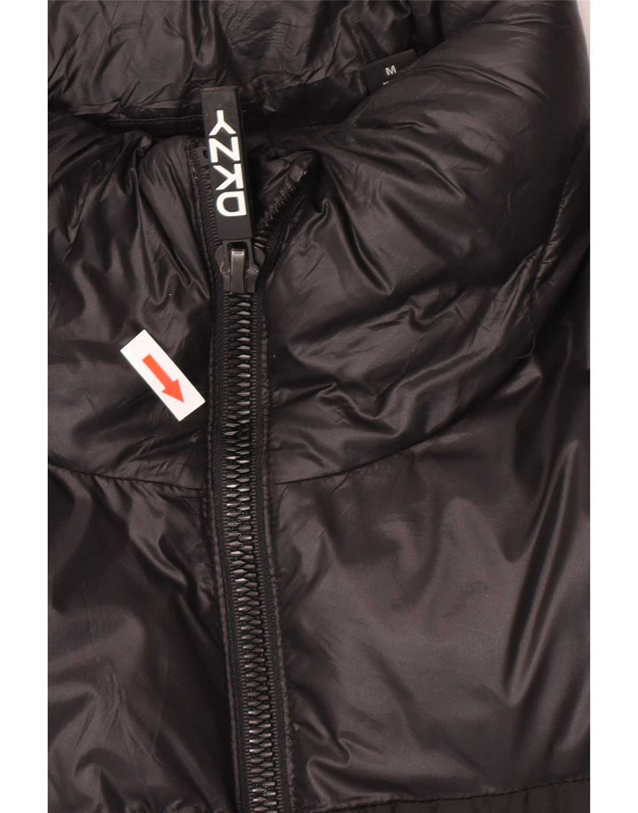 Dkny Chaqueta Acolchada Estampada Para Hombre UK 38 Mediana Nylon Color Block Negro