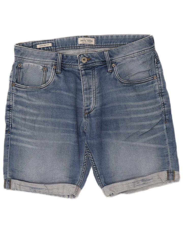 Jack & Jones Hombre Pantalones Cortos De Mezclilla De Corte Regular Medio W32 Algodón Azul