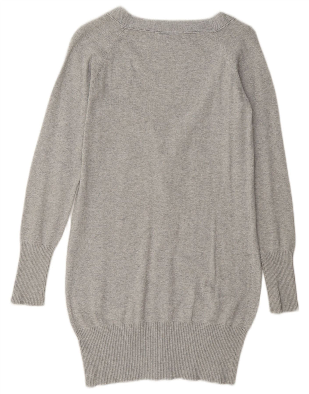 Zara Mujer Cárdigan Suéter UK 10 Small Gris Algodón