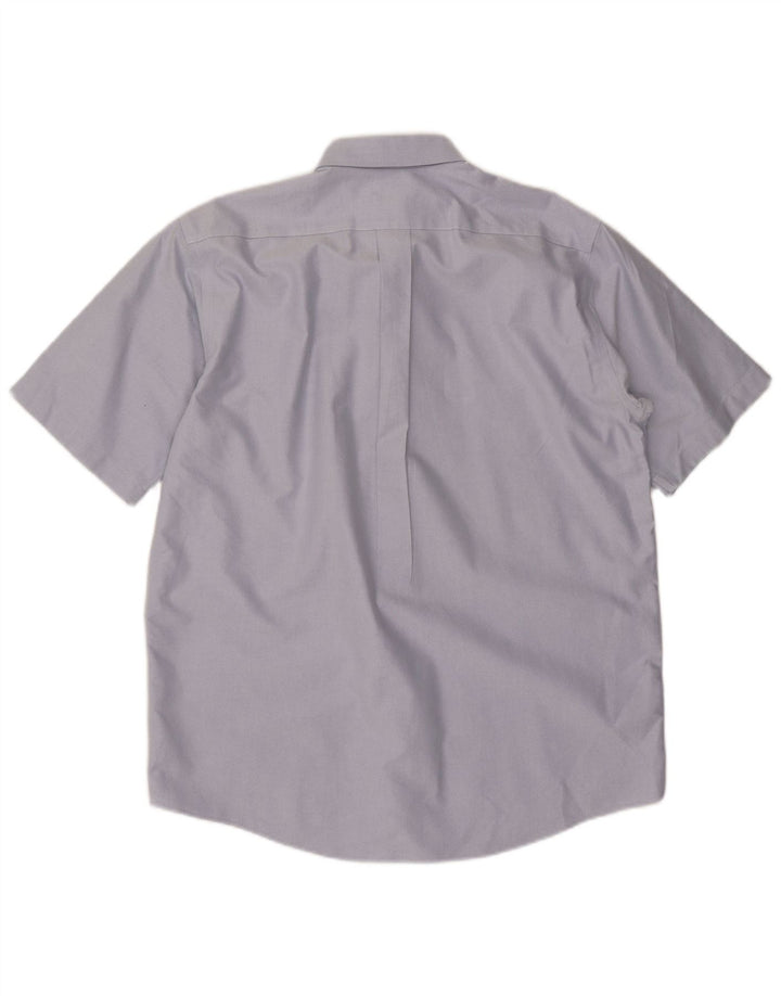 L.L.BEAN Camisa de manga corta de ajuste tradicional para hombre, talla 15 1/2, azul mediano