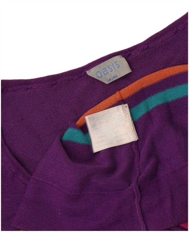Oasis - Jersey con cuello en V para mujer, talla M, viscosa multicolor