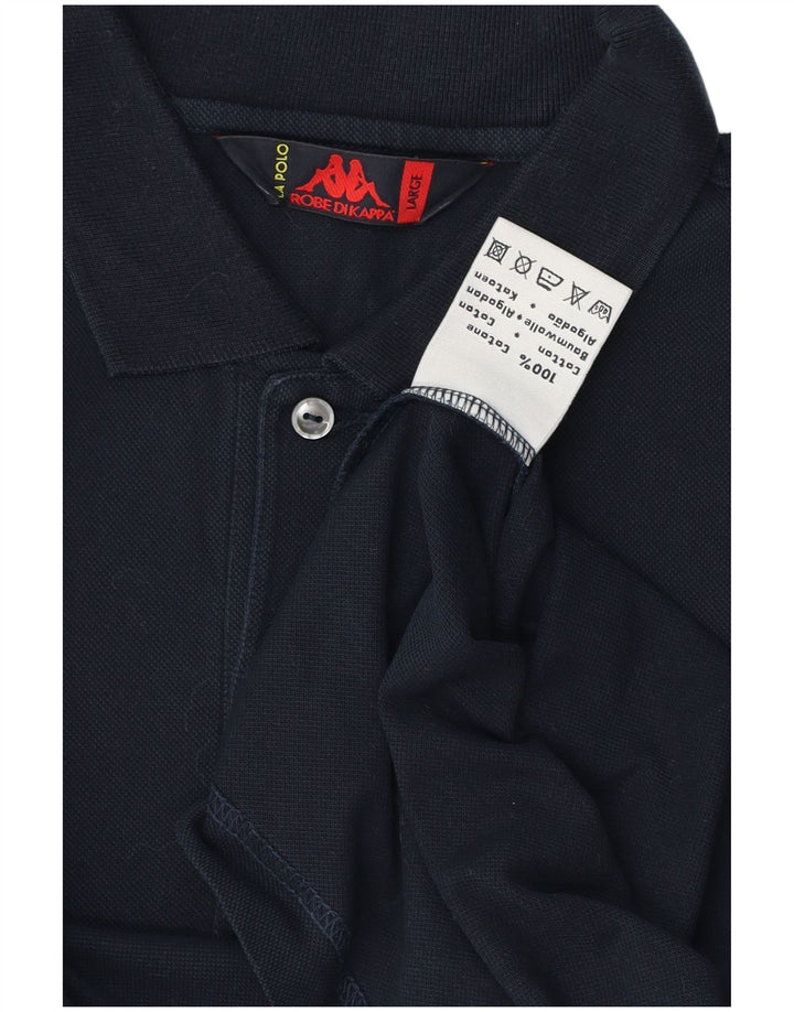Kappa Polo Hombre Grande Azul Marino Algodón