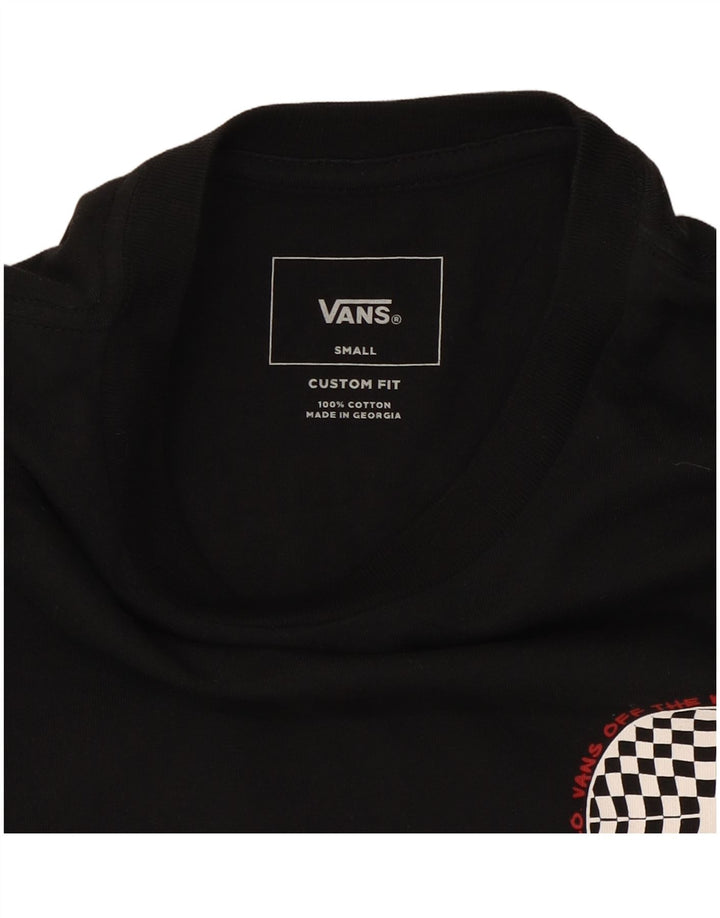 Vans - Camiseta gráfica para hombre, talla pequeña, algodón negro